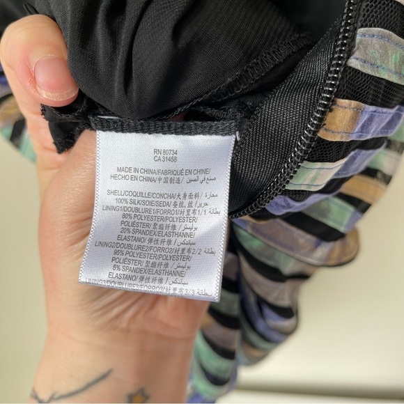 BCBG MaxAzria Silk Mesh Strapless Bodycon Party Dress - Picture 8 of 10